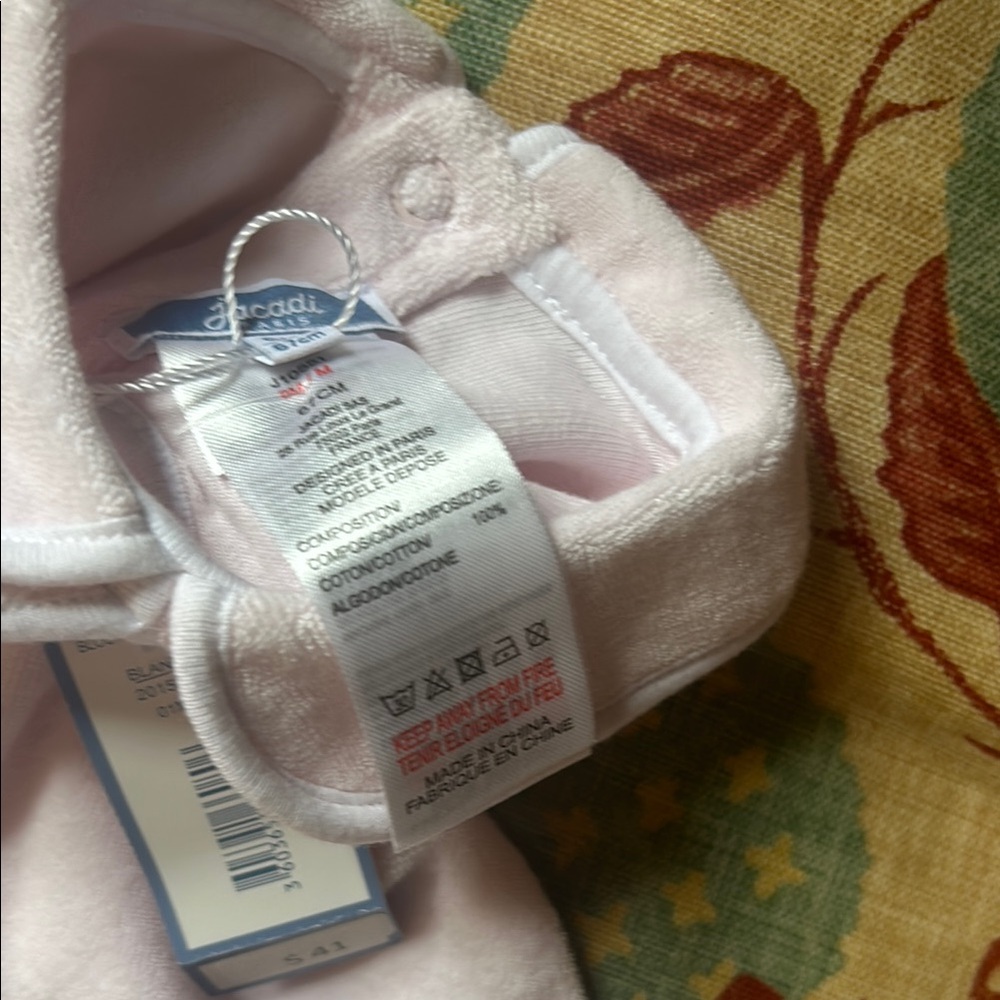 NWT Jacadi Pink Baby Onesie with Peter Pan Collar 6 months - Picture 3 of 5
